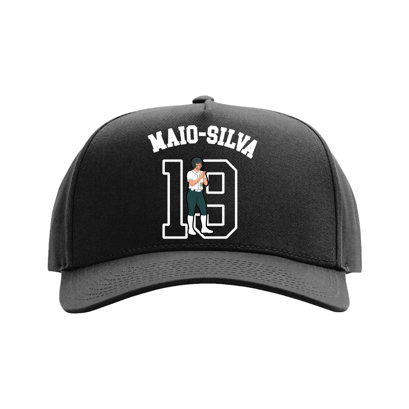 Full Fabric Five-Panel Champ Cap — Shirsey Arch in Black