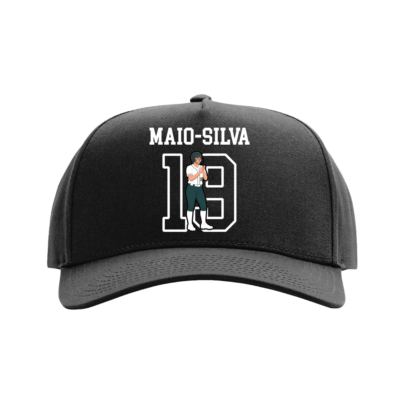 Full Fabric Five-Panel Champ Cap — Shirsey in Black