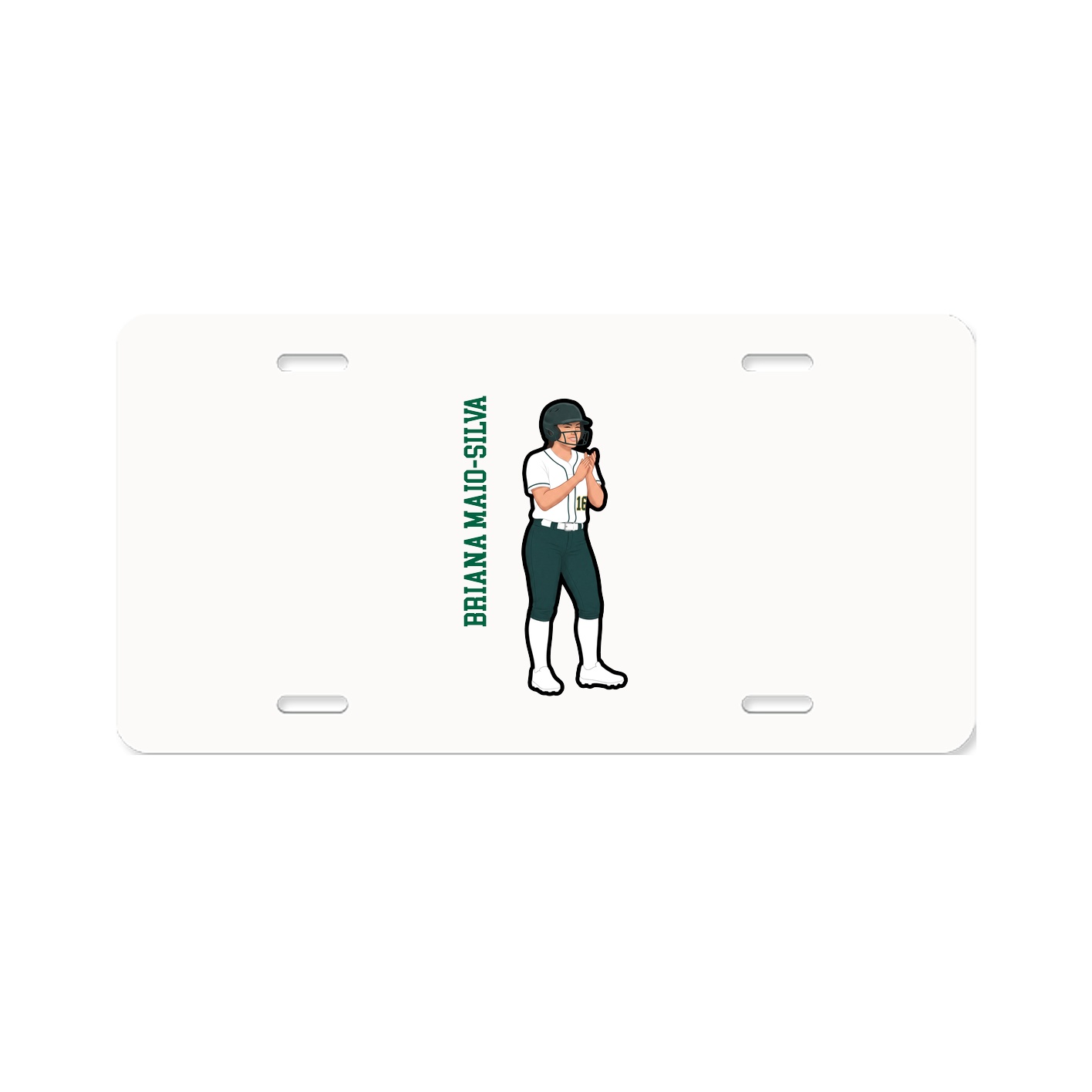License Plate — Name Vertical in Classic