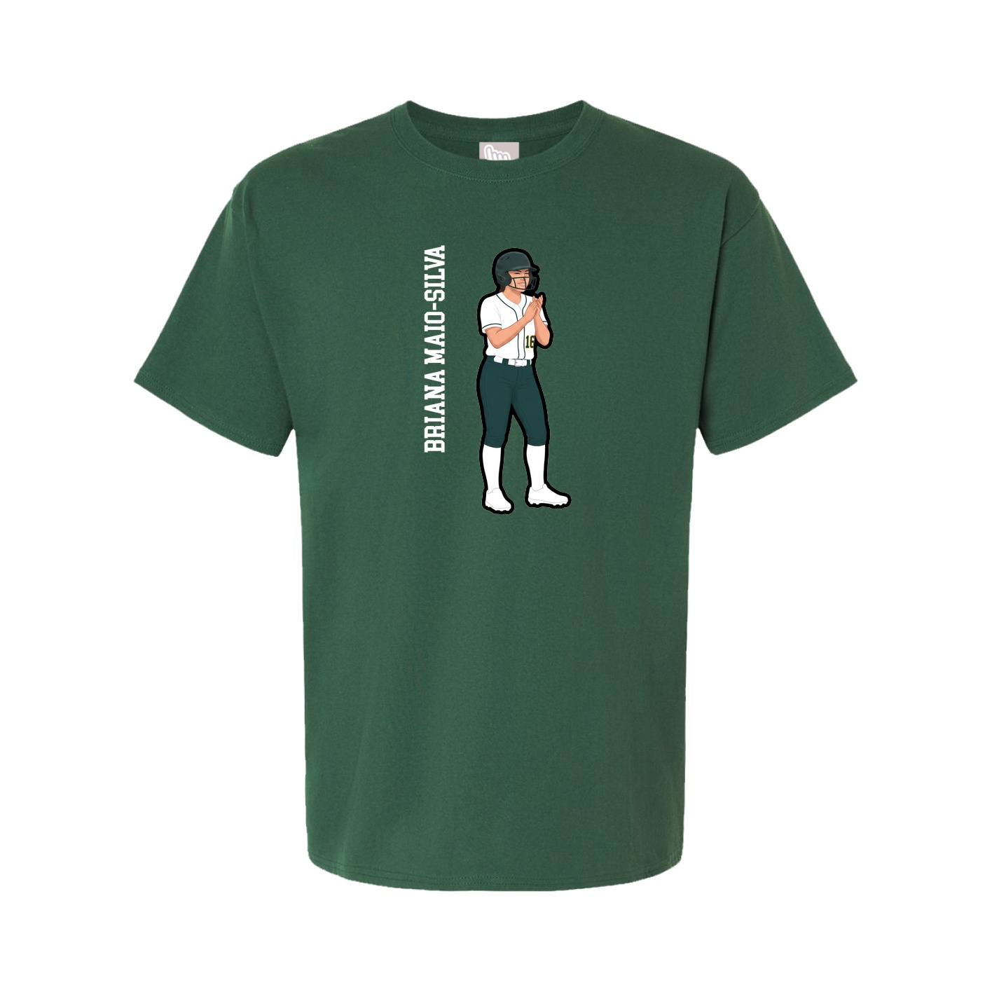 Tee — Name Vertical in Green