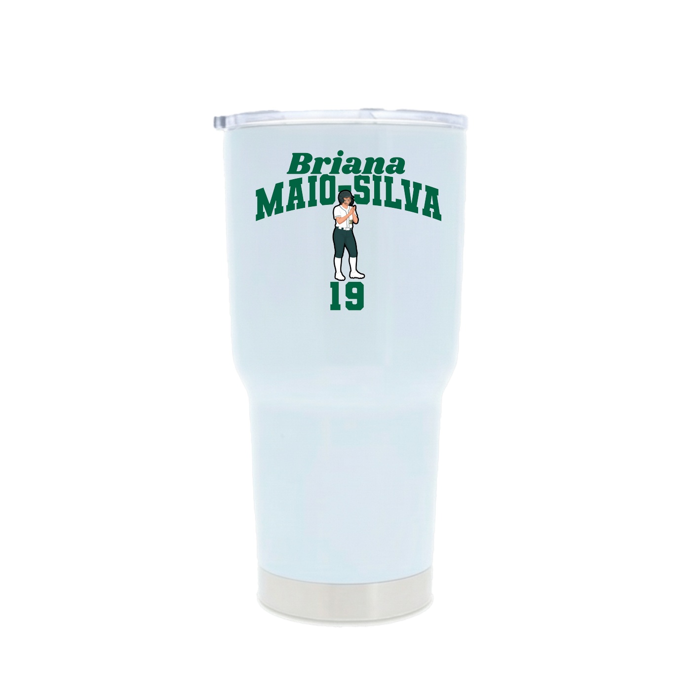 30oz Stainless Steel Tumbler — Signature Arch in White