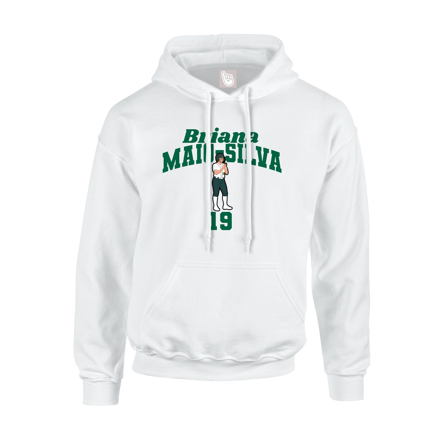 Youth Hoodie — Signature Arch in White