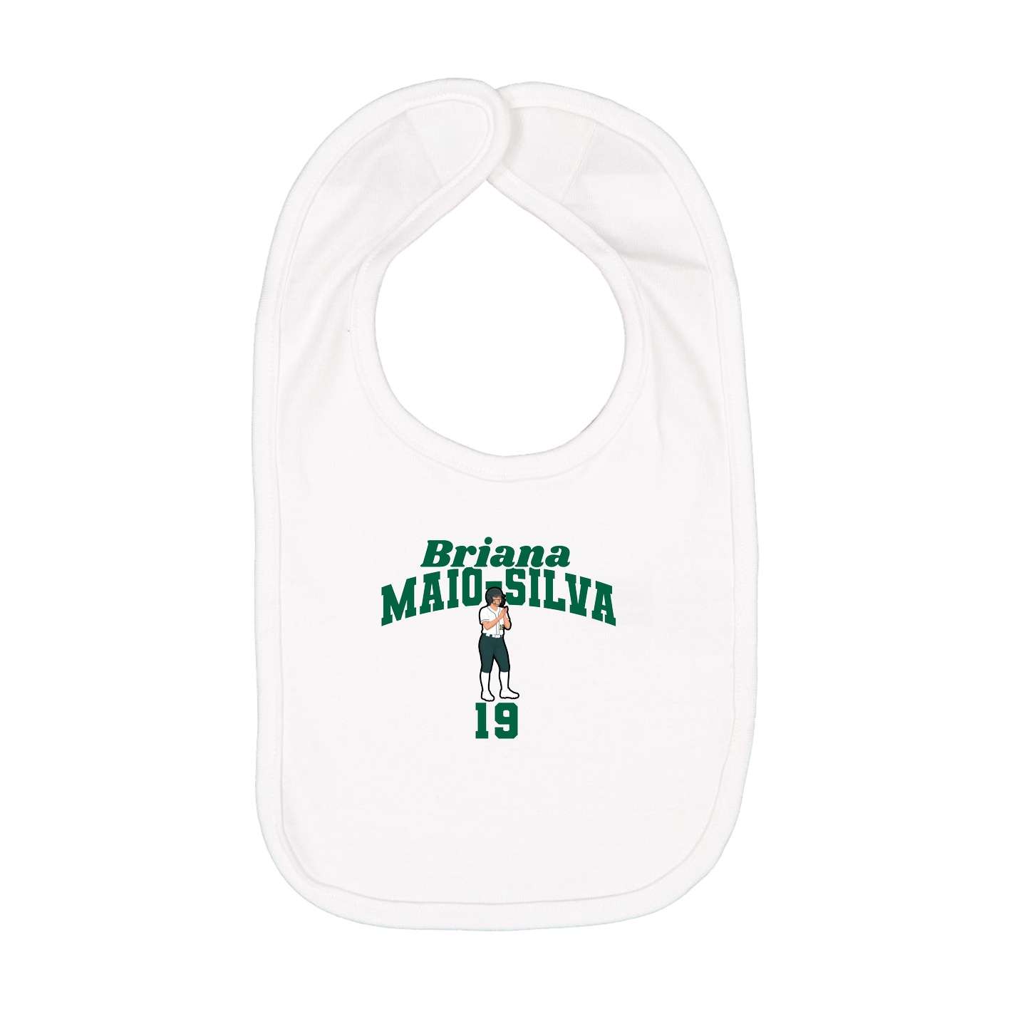 Infant Bib — Signature Arch in White