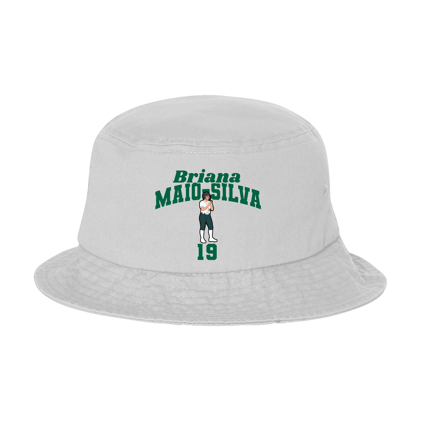 Bucket Cap — Signature Arch in White