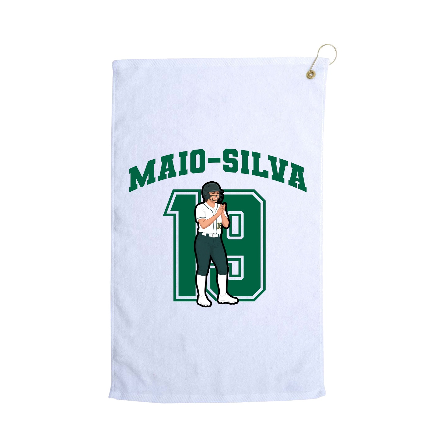Golf Towel — Number in White