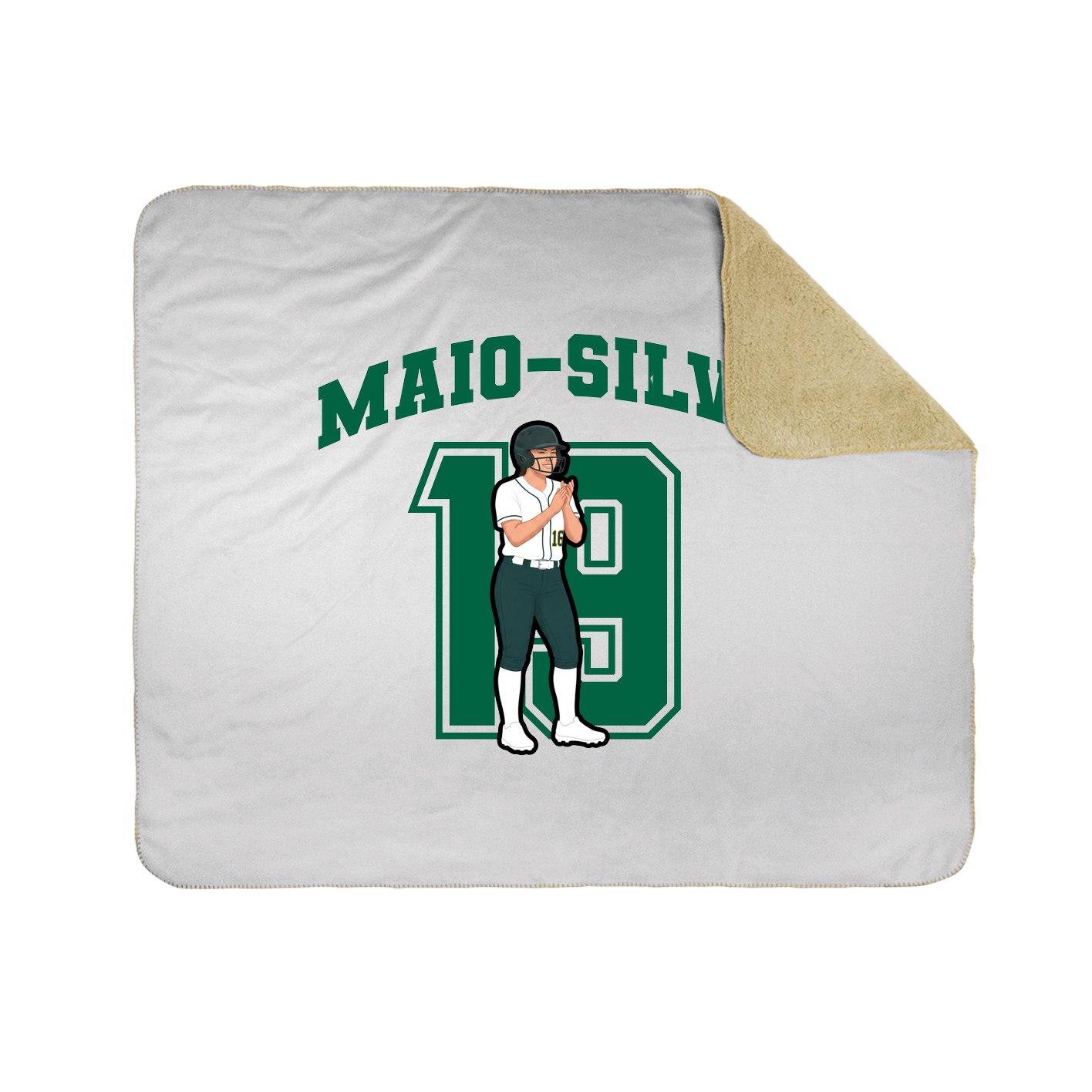 Throw Blanket — Number in White