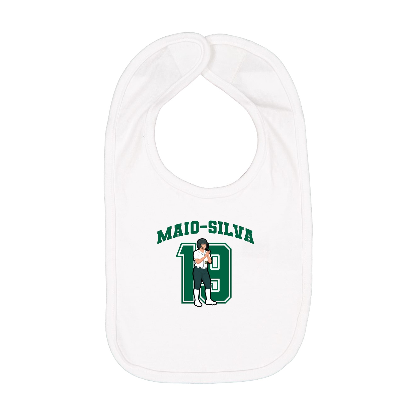 Infant Bib — Number in White