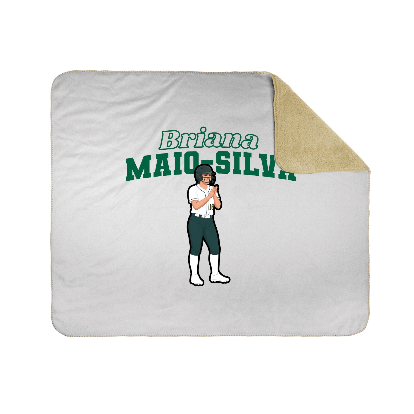 Throw Blanket — Name Arch in White