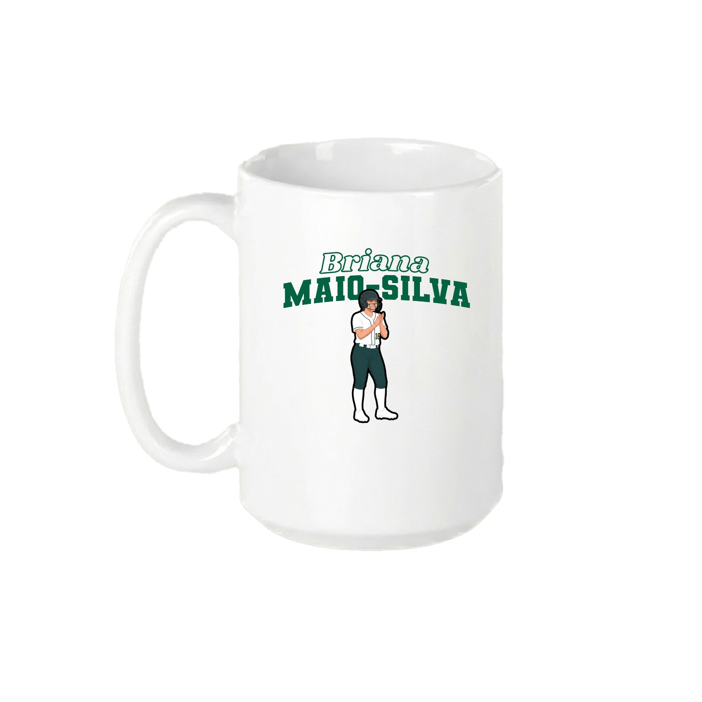15oz Coffee Mug — Name Arch in White