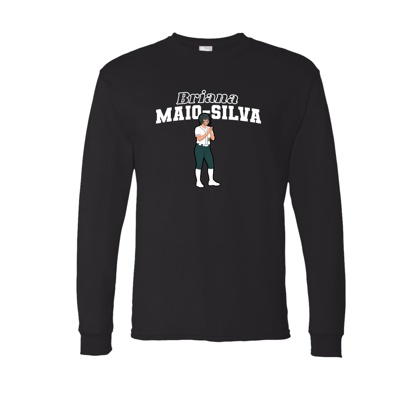Long Sleeve Tee — Name Arch in Black