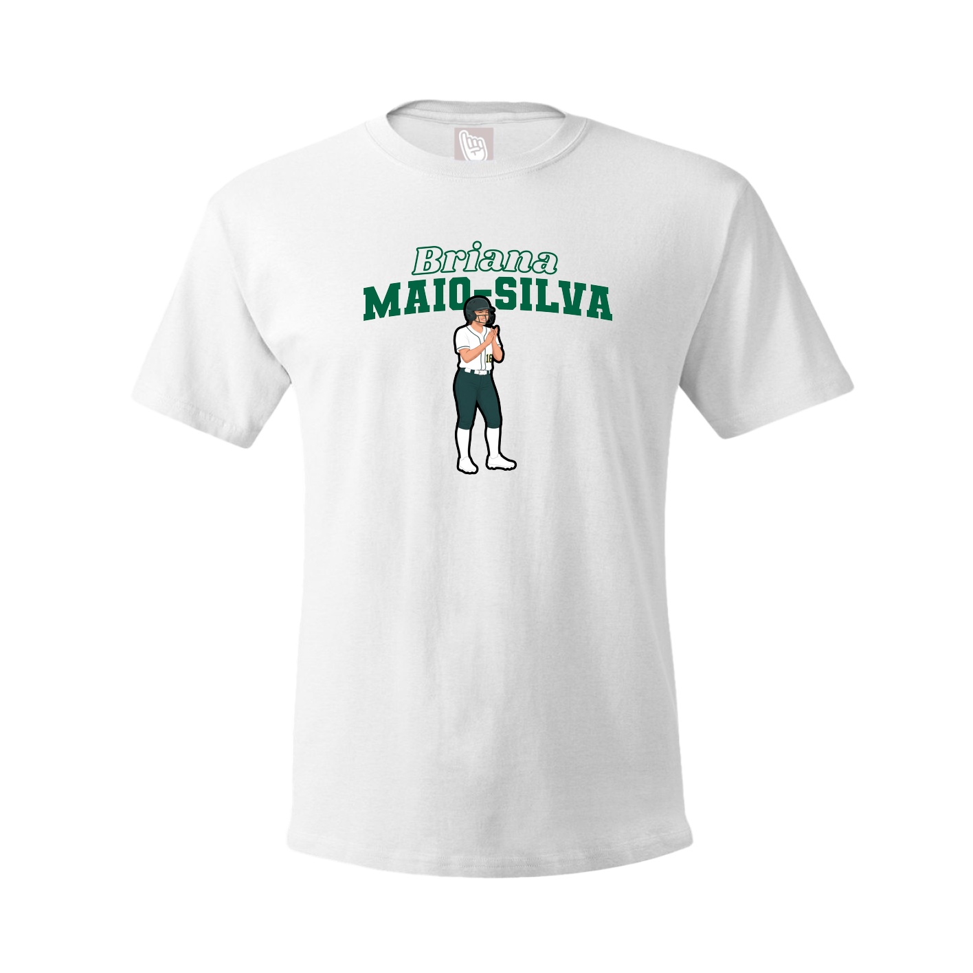 Youth Tee — Name Arch in White