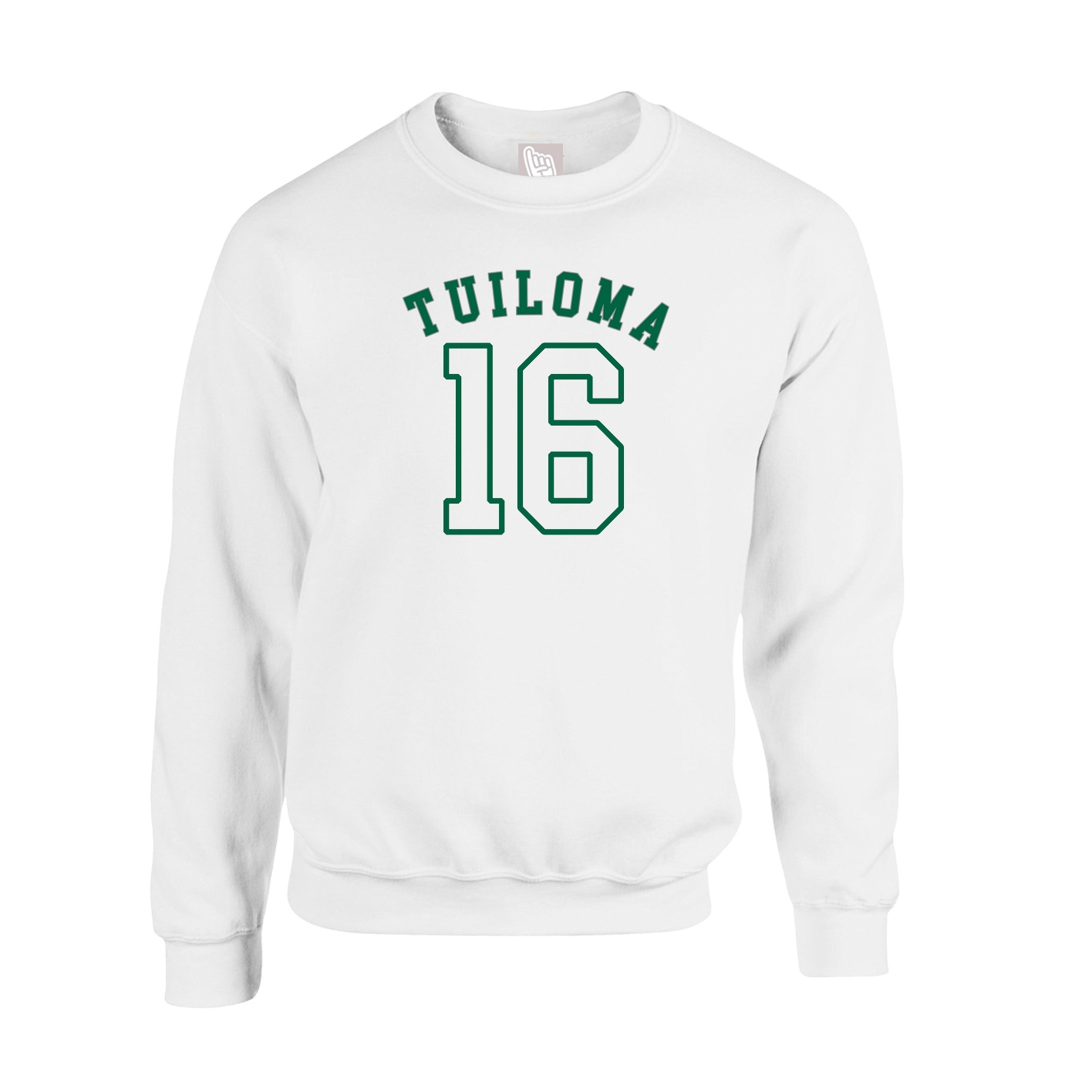 Fleece Crew — Shirsey Arch in White