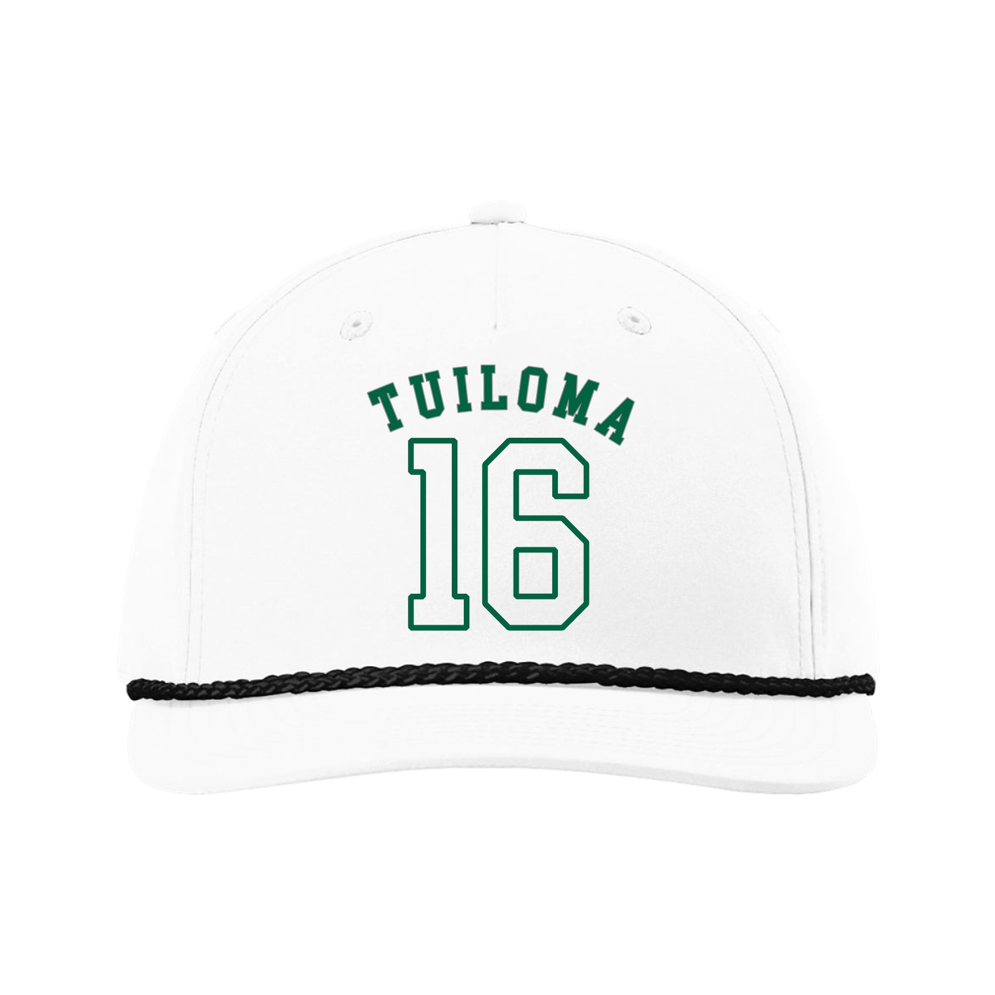 Five-Panel Classic Rope Cap — Shirsey Arch in White