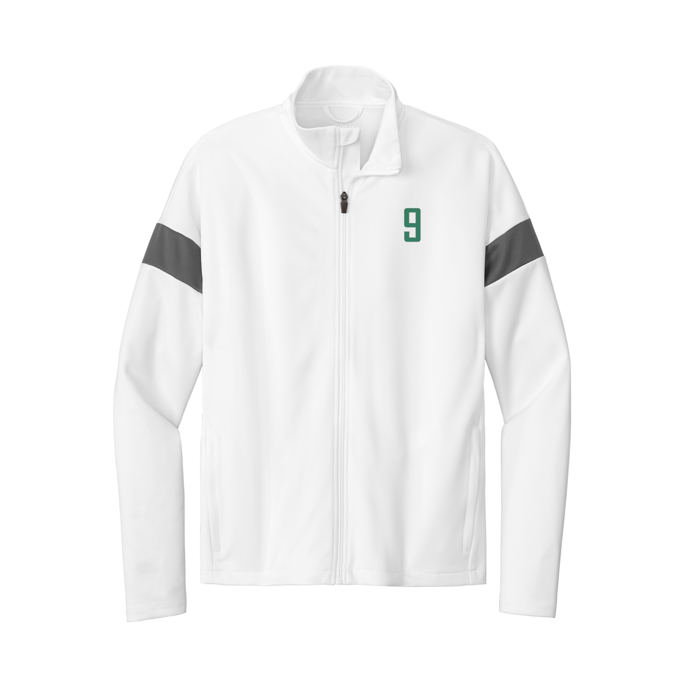 Team Travel Full-Zip Jacket — Front Shirsy in White/Grey