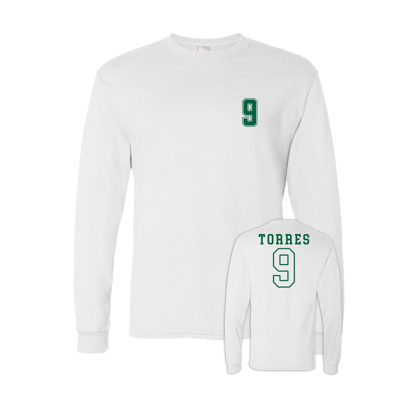 Long Sleeve Tee — Chest Back in White