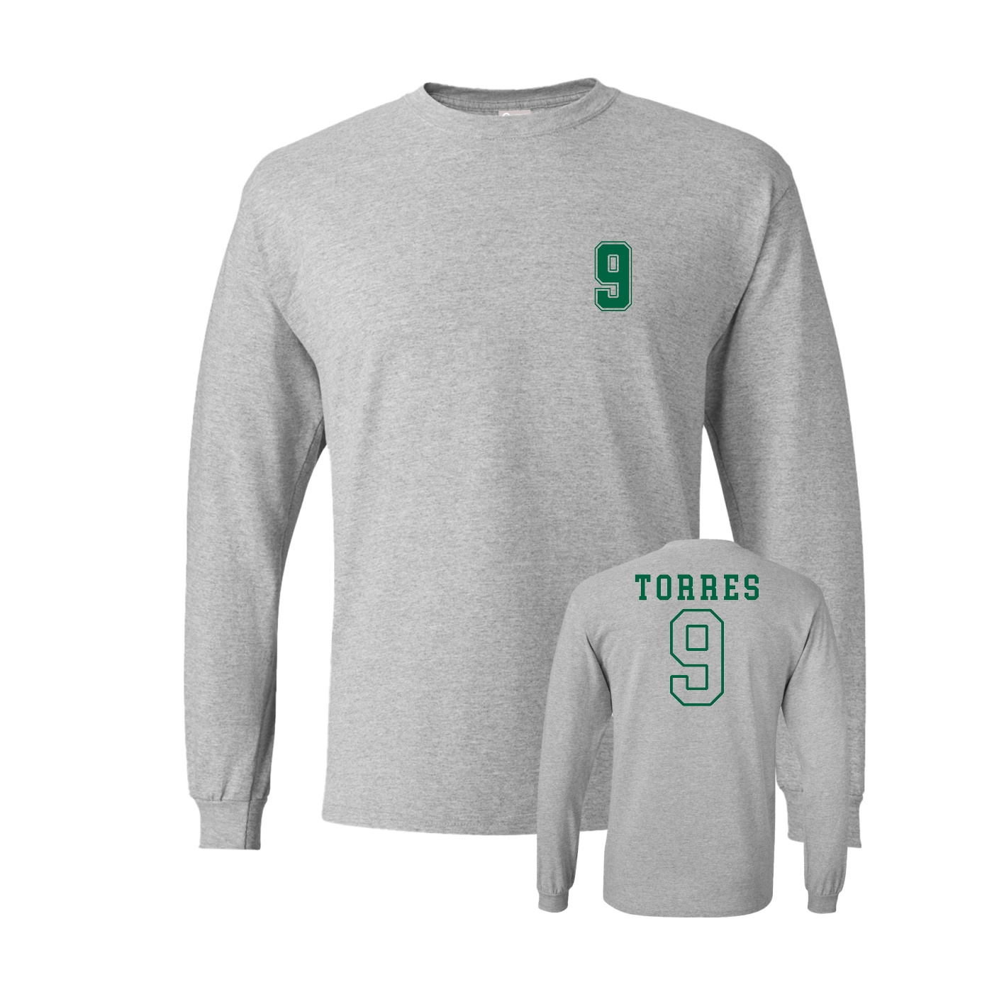 Long Sleeve Tee — Chest Back in Grey