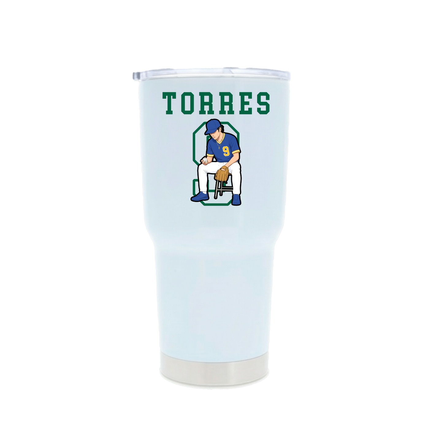 30oz Stainless Steel Tumbler — Shirsey in White