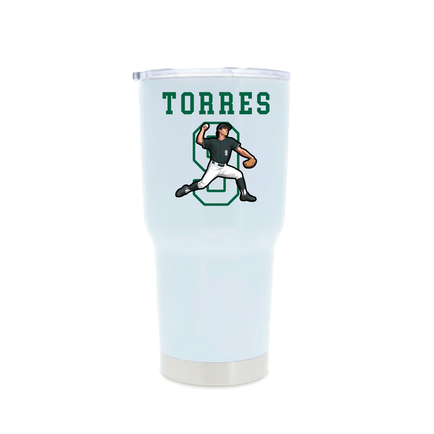 30oz Stainless Steel Tumbler — Shirsey in White