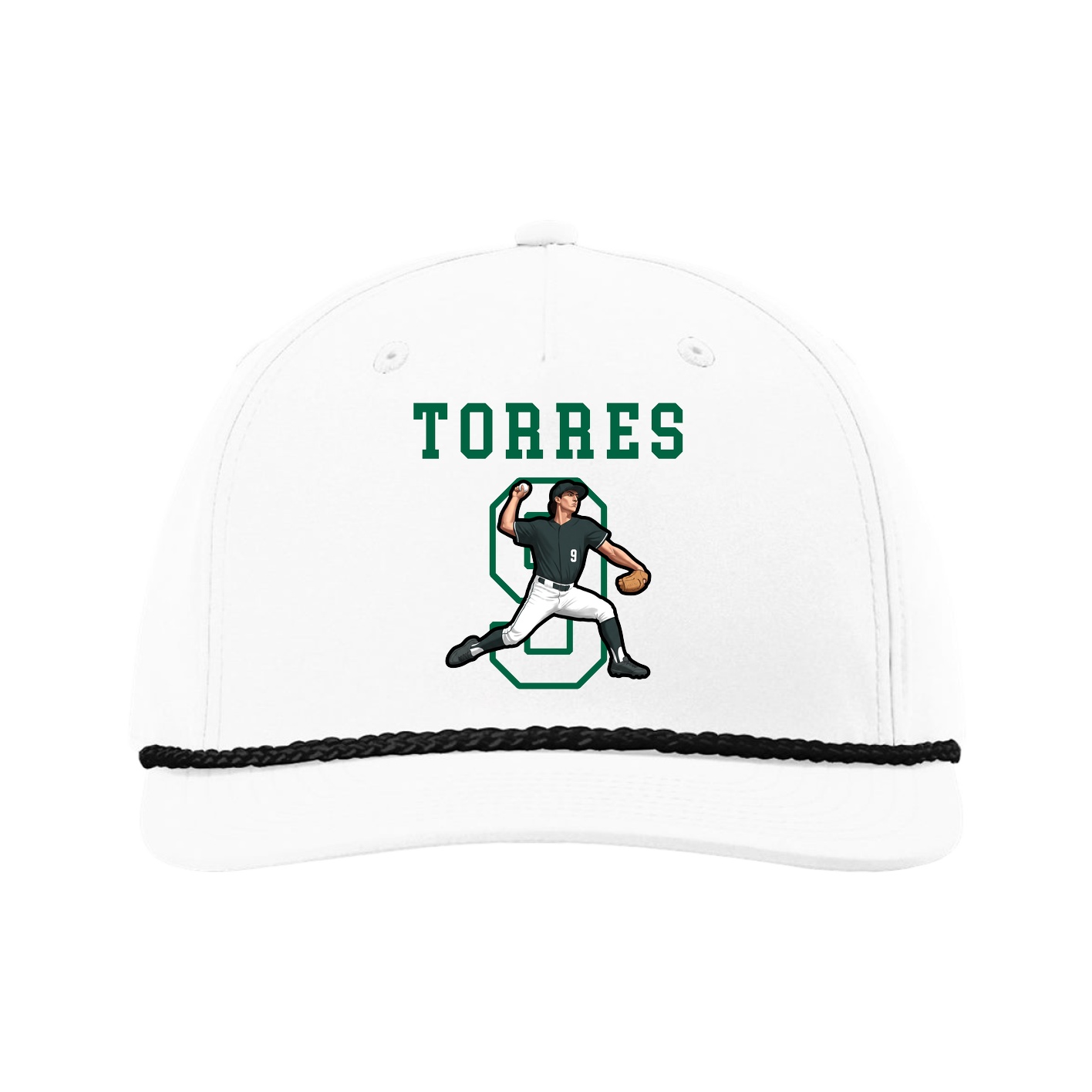 Five-Panel Classic Rope Cap — Shirsey in White