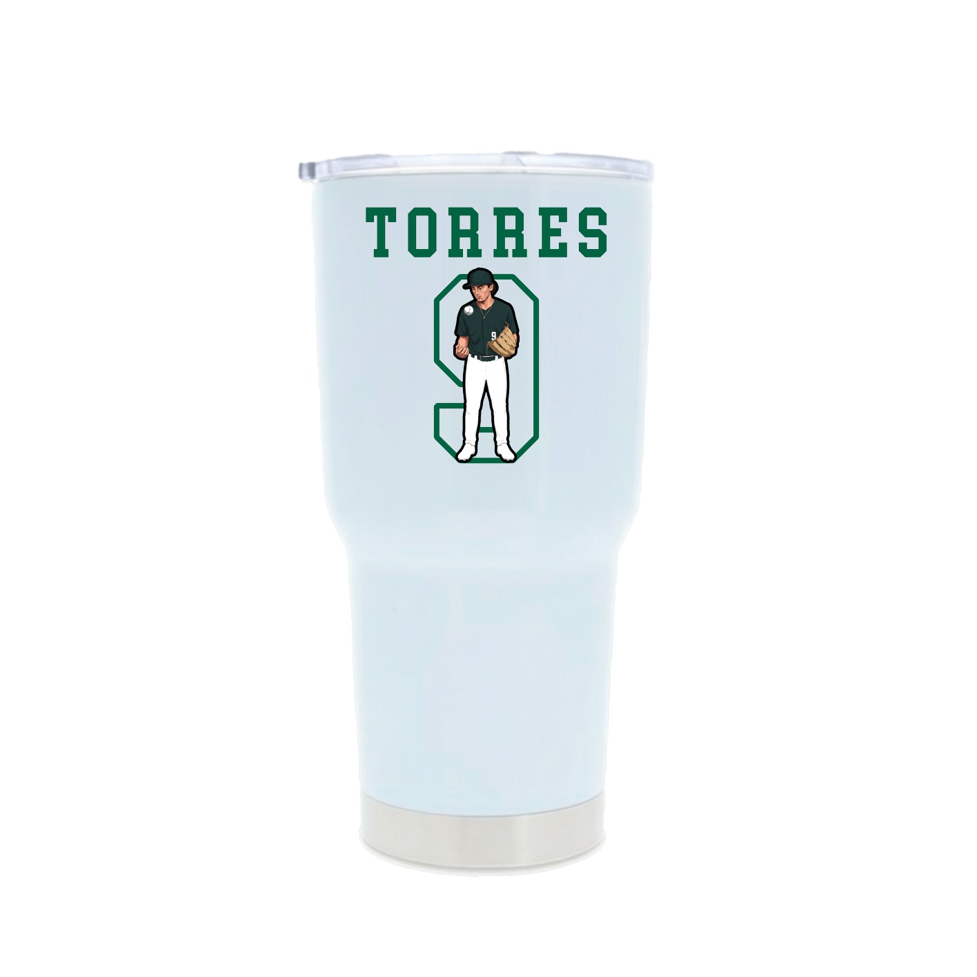 30oz Stainless Steel Tumbler — Shirsey in White