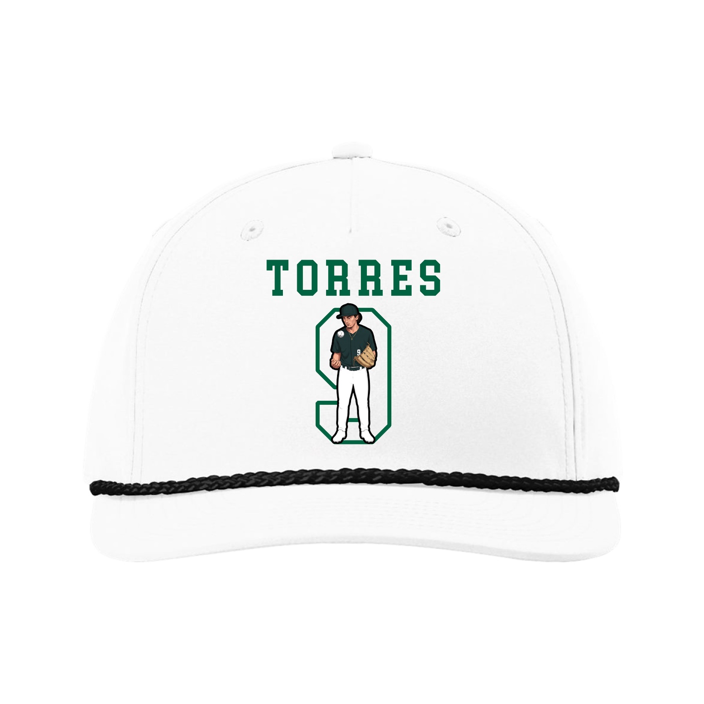 Five-Panel Classic Rope Cap — Shirsey in White