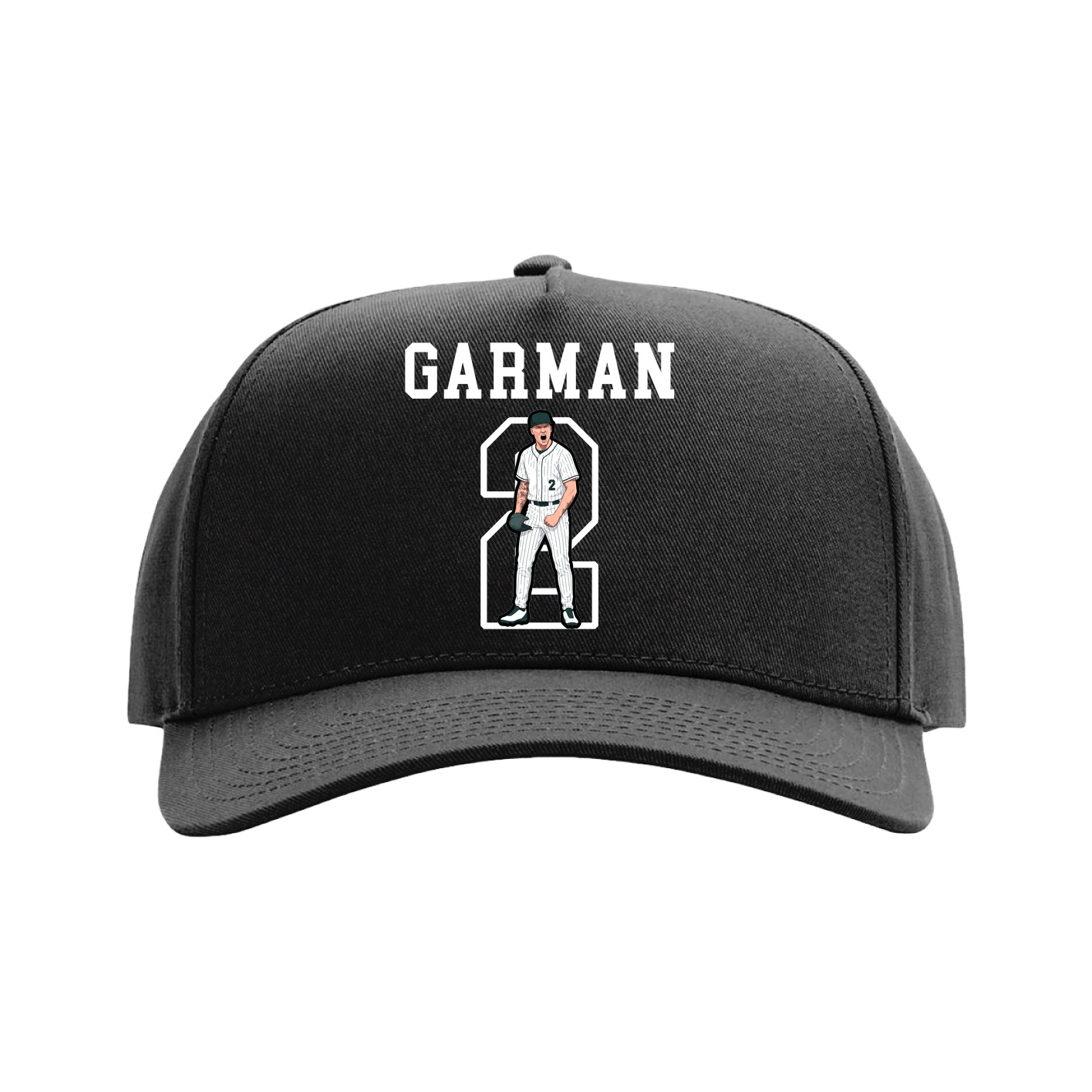 Full Fabric Five-Panel Champ Cap — Shirsey in Black