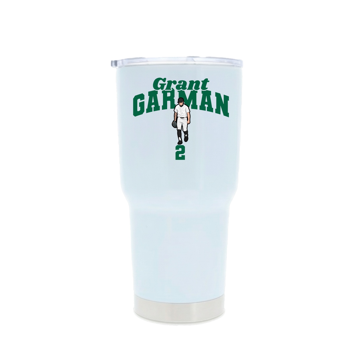 30oz Stainless Steel Tumbler — Signature Arch in White