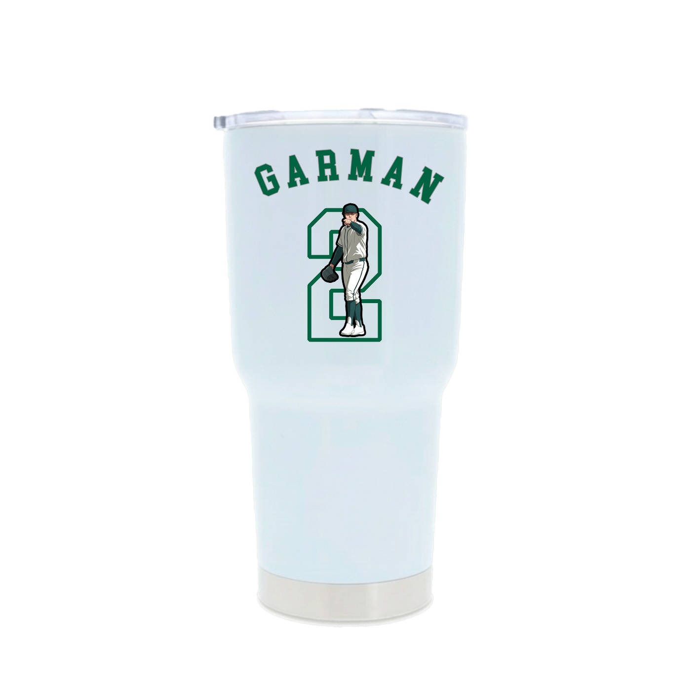 30oz Stainless Steel Tumbler — Shirsey Arch in White