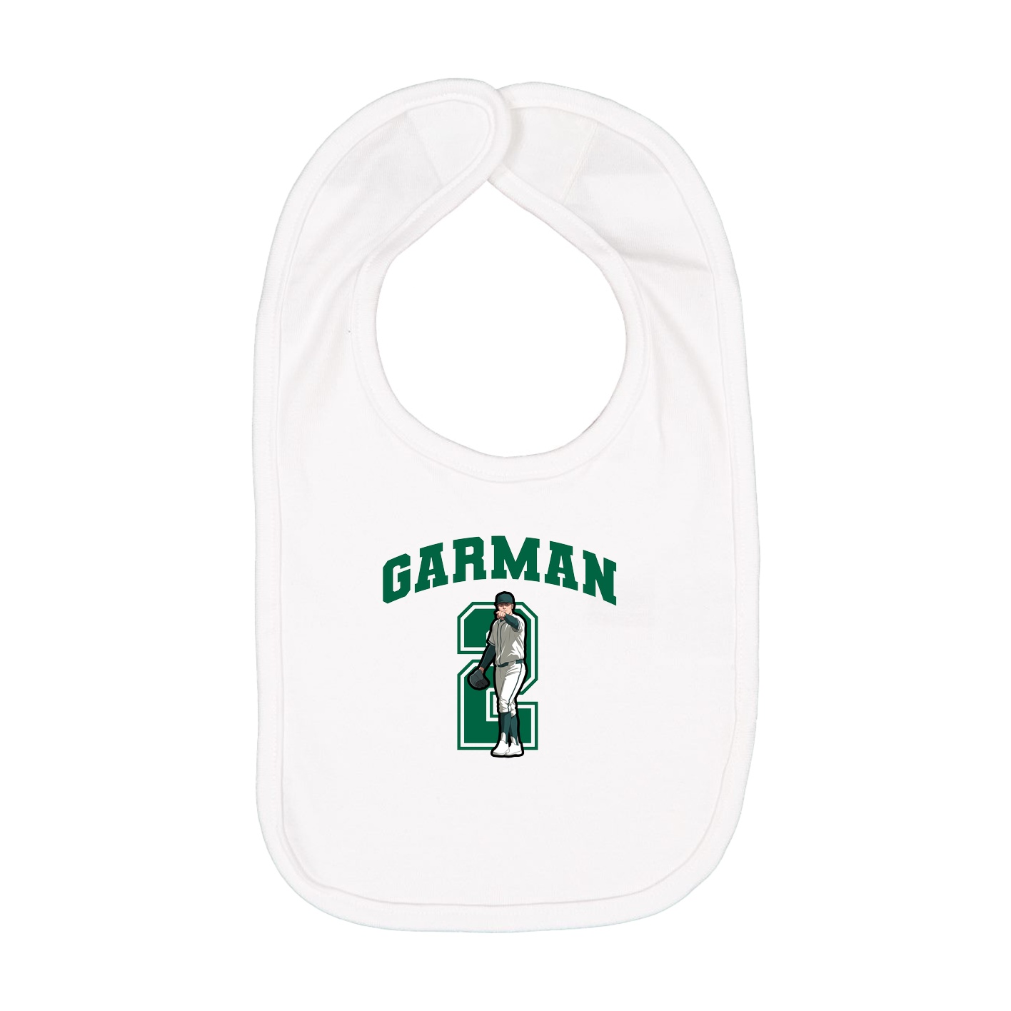 Infant Bib — Number in White