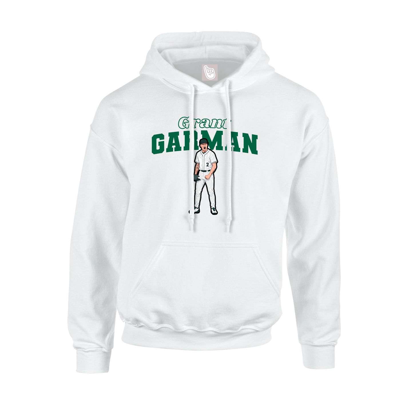 Hoodie — Name Arch in White