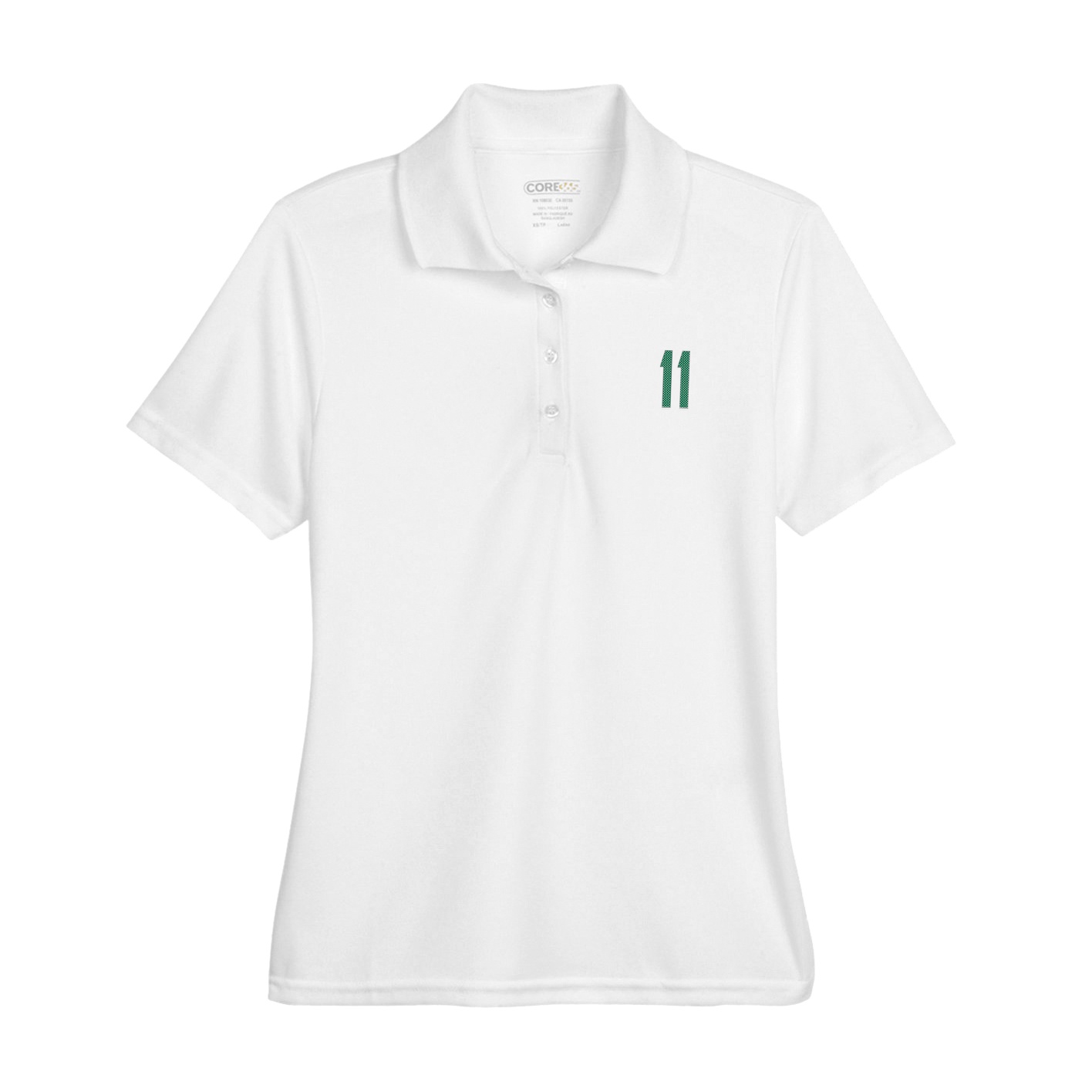 Womens Performance Polo — Front Shirsy in White