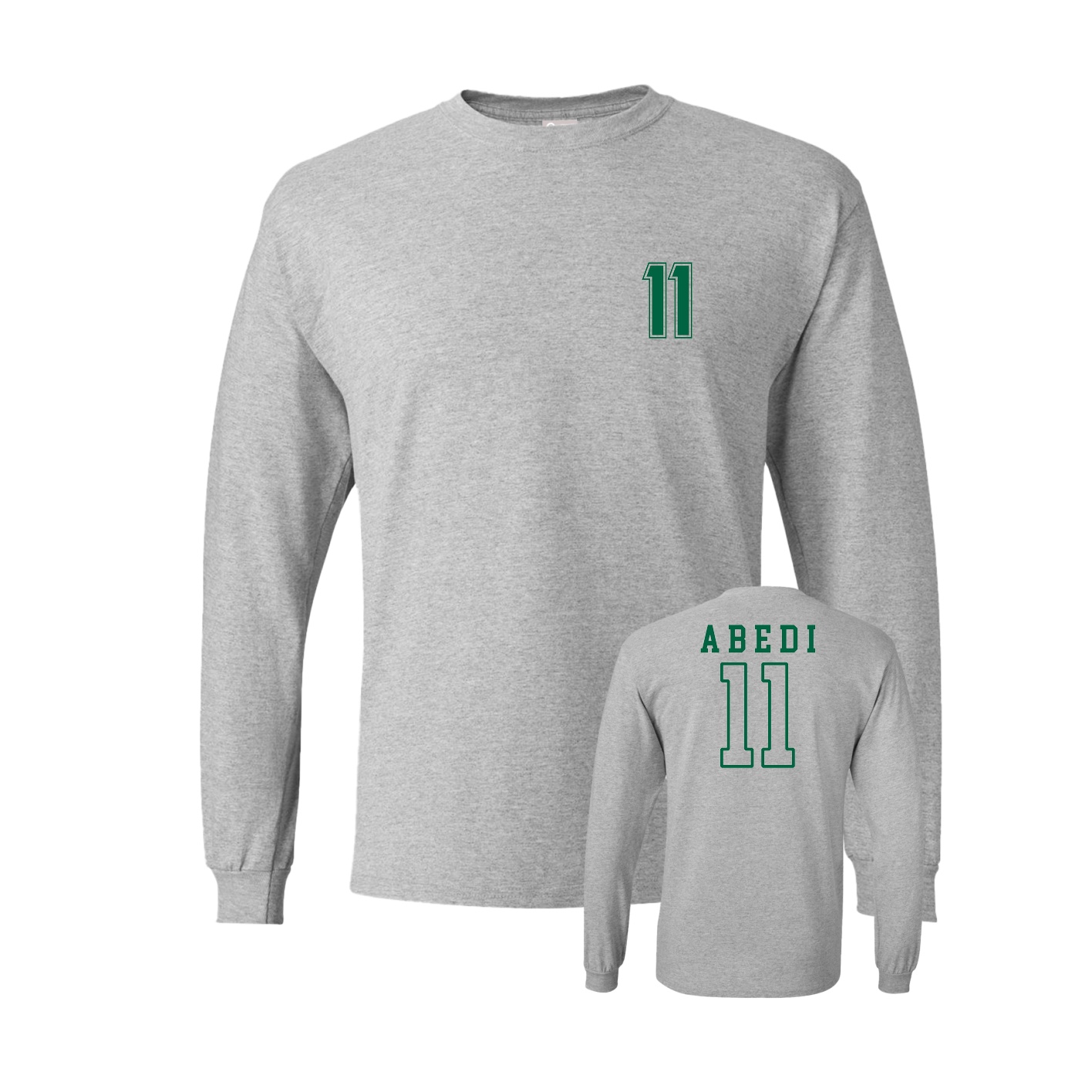 Long Sleeve Tee — Chest Back in Grey