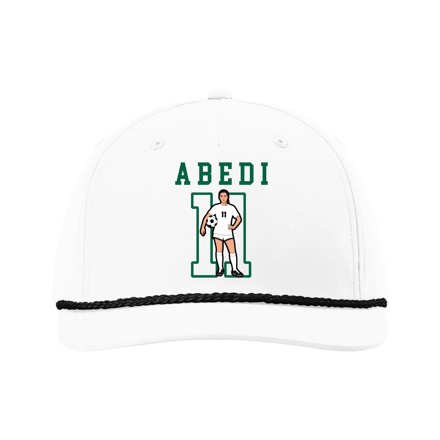 Five-Panel Classic Rope Cap — Shirsey in White