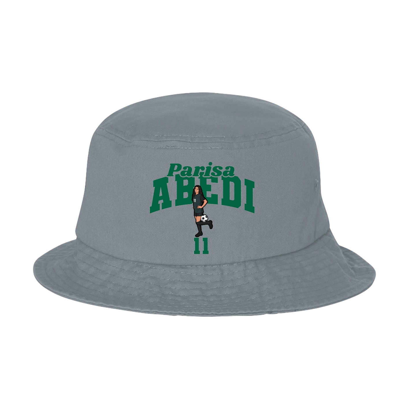 Bucket Cap — Signature Arch in Grey