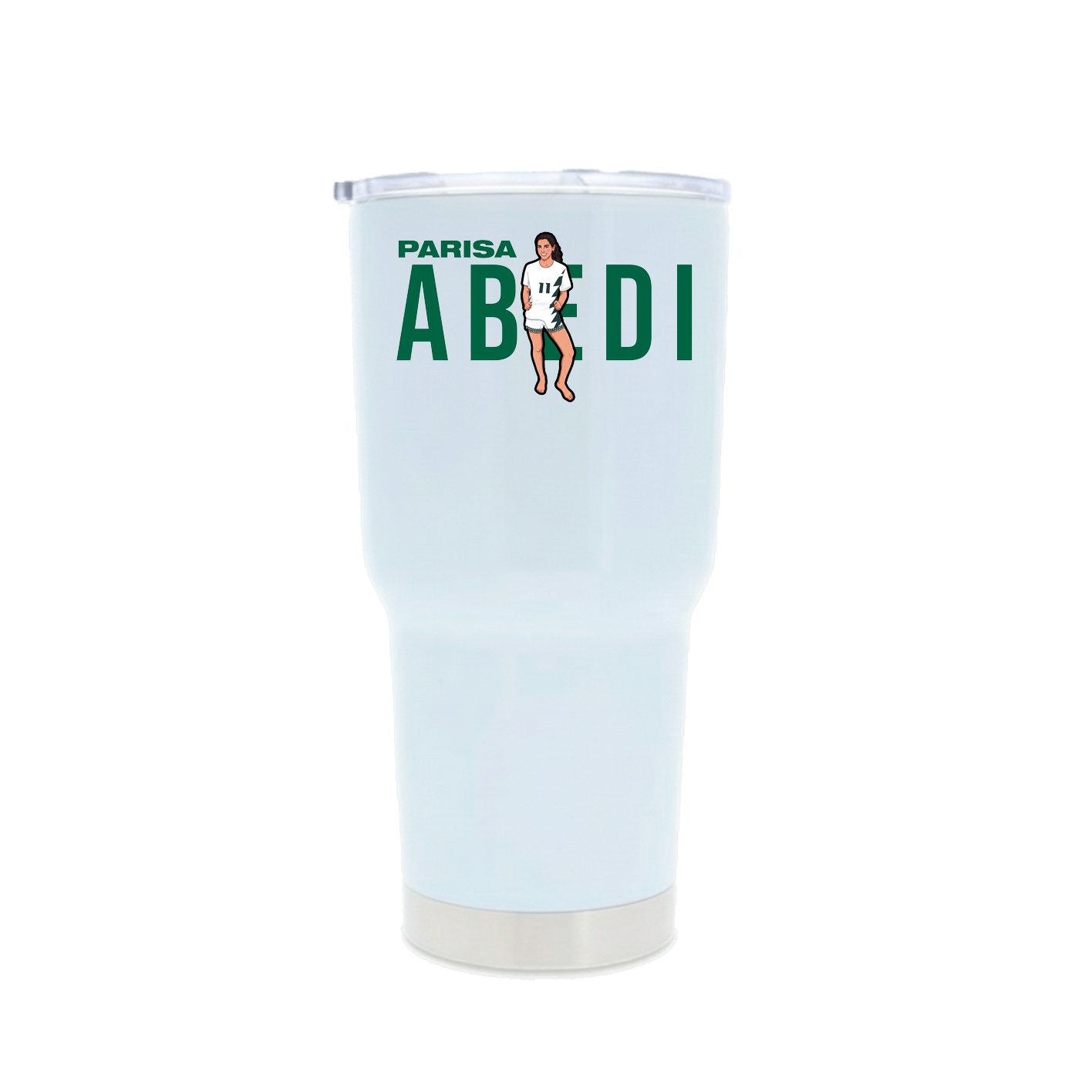 30oz Stainless Steel Tumbler — Player Name in White