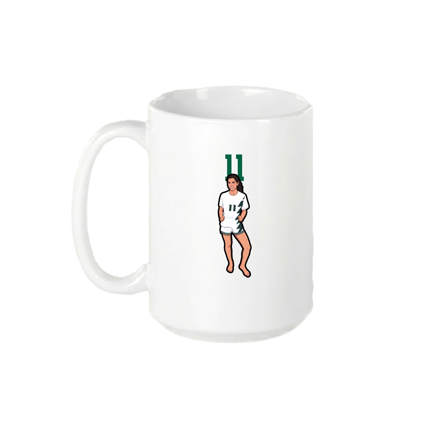 15oz Coffee Mug — Number Top in White