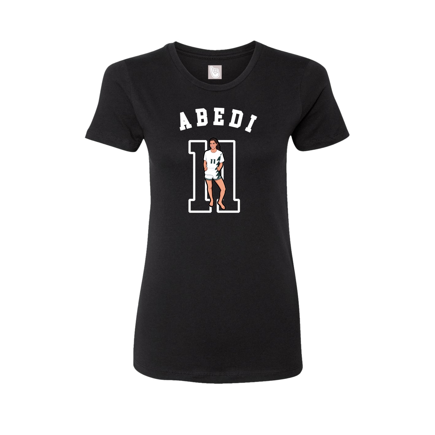 Fitted Women's Tee — Shirsey Arch in Black