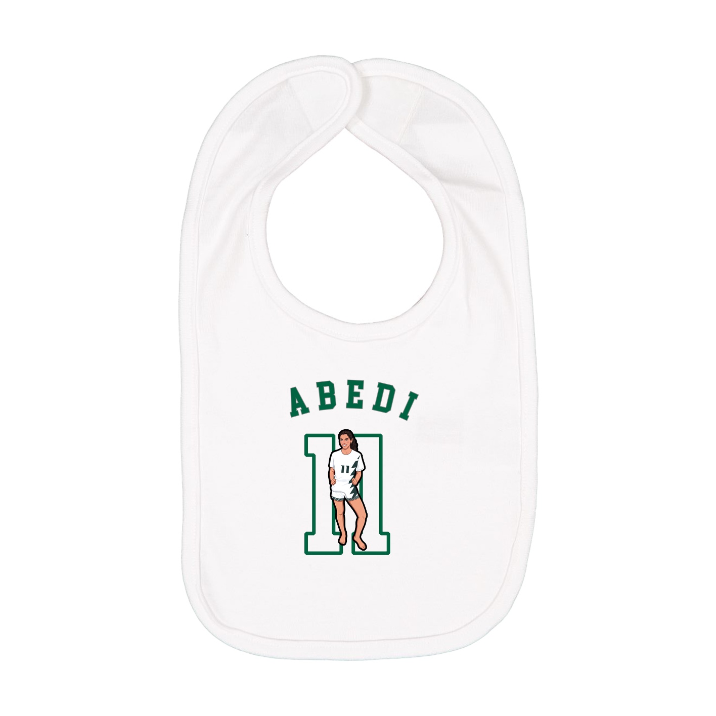 Infant Bib — Shirsey Arch in White