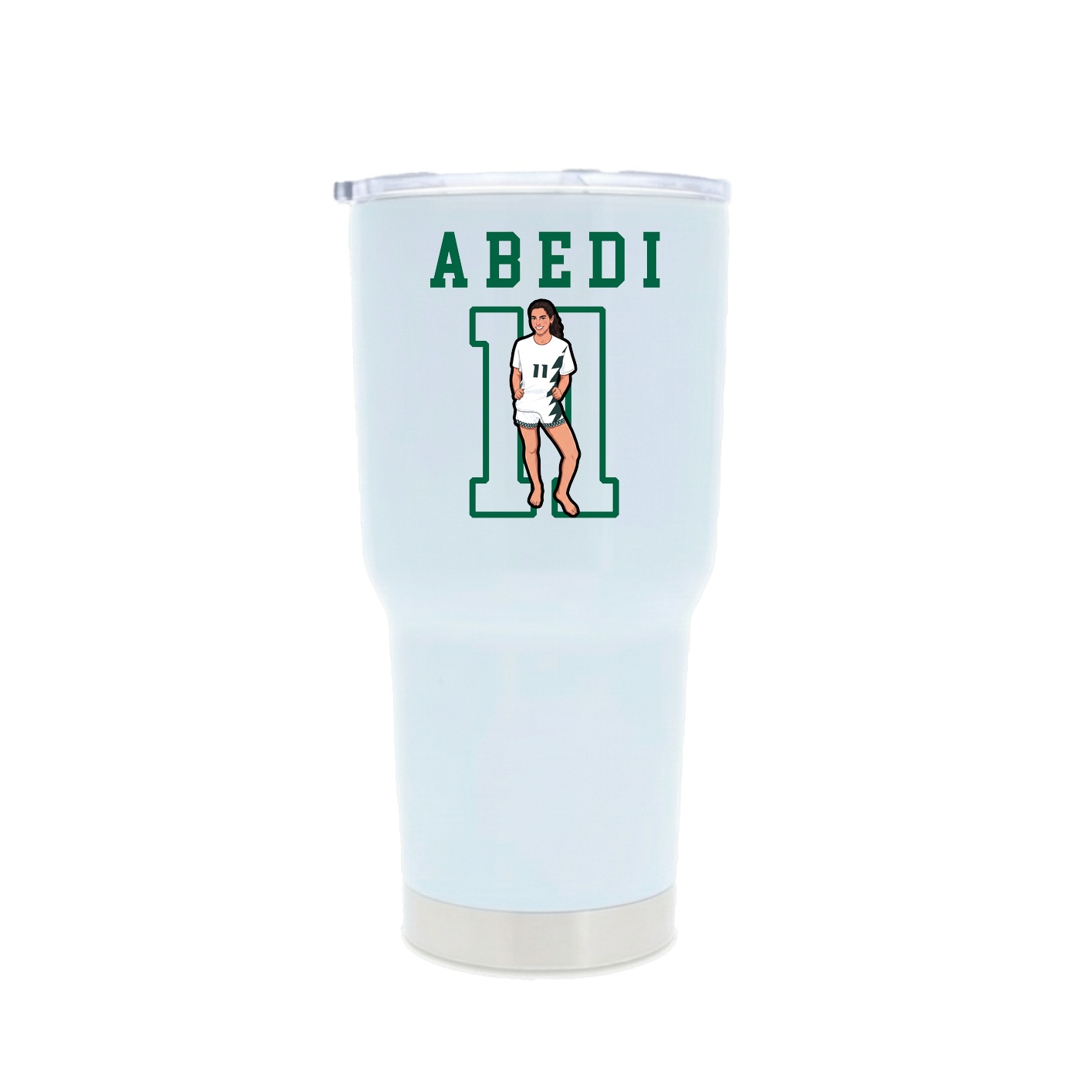 30oz Stainless Steel Tumbler — Shirsey in White