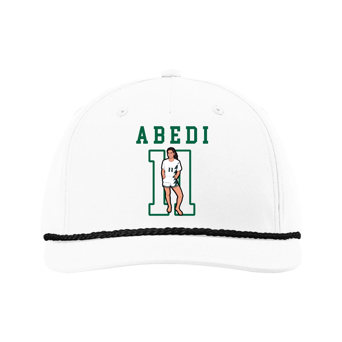 Five-Panel Classic Rope Cap — Shirsey in White