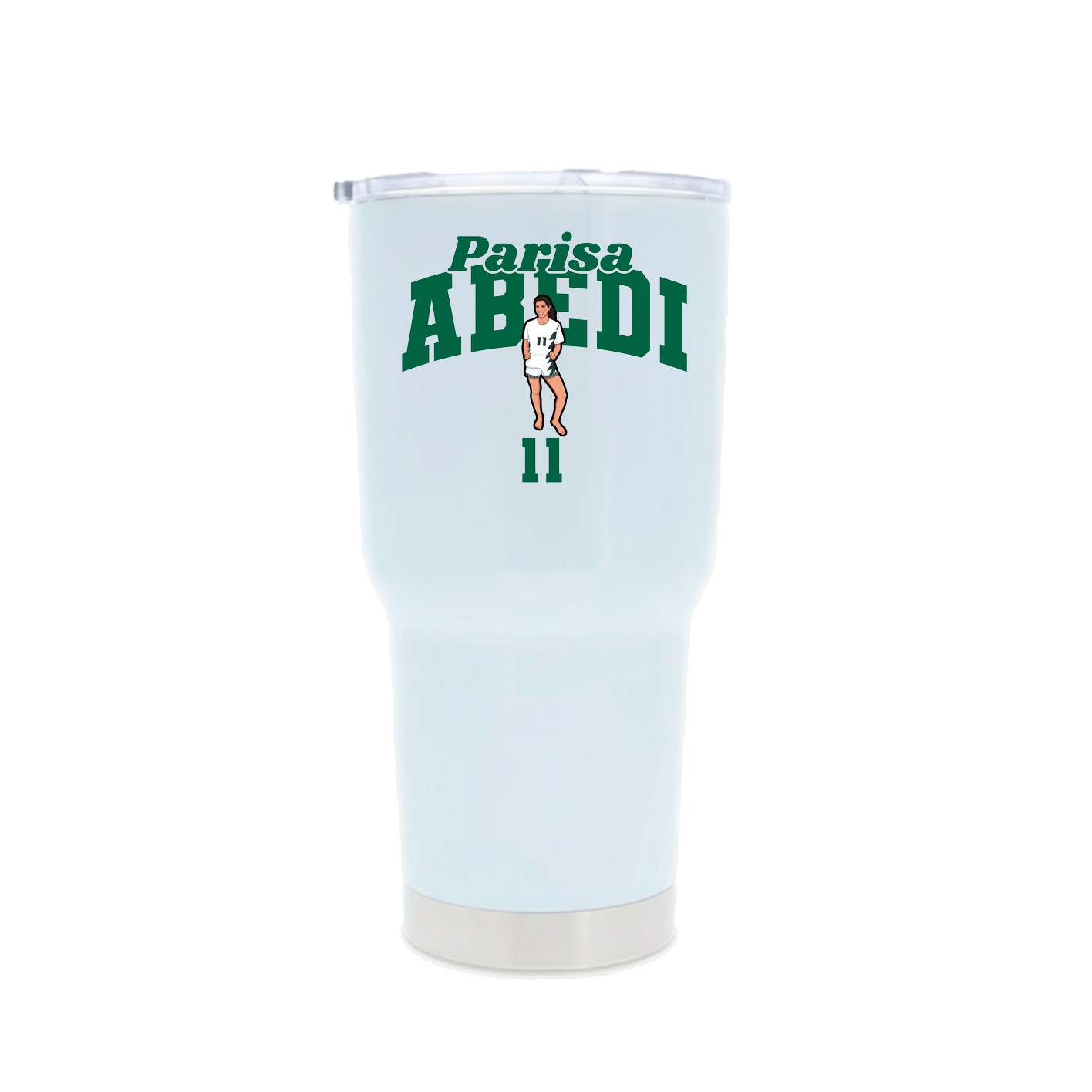 30oz Stainless Steel Tumbler — Signature Arch in White