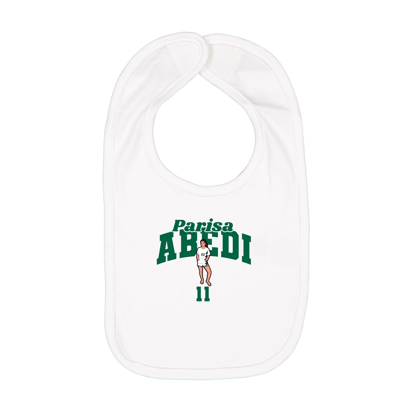 Infant Bib — Signature Arch in White