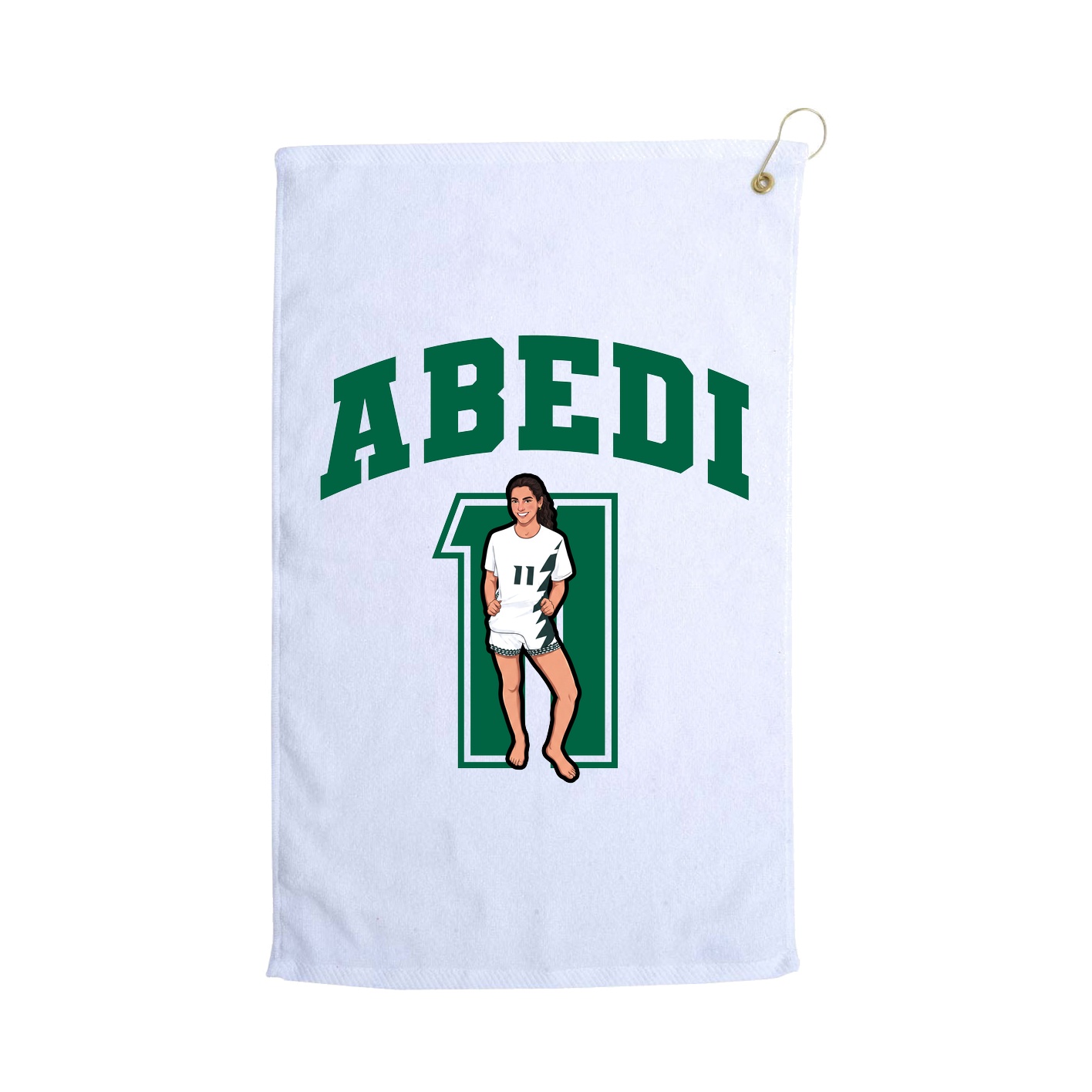 Golf Towel — Number in White