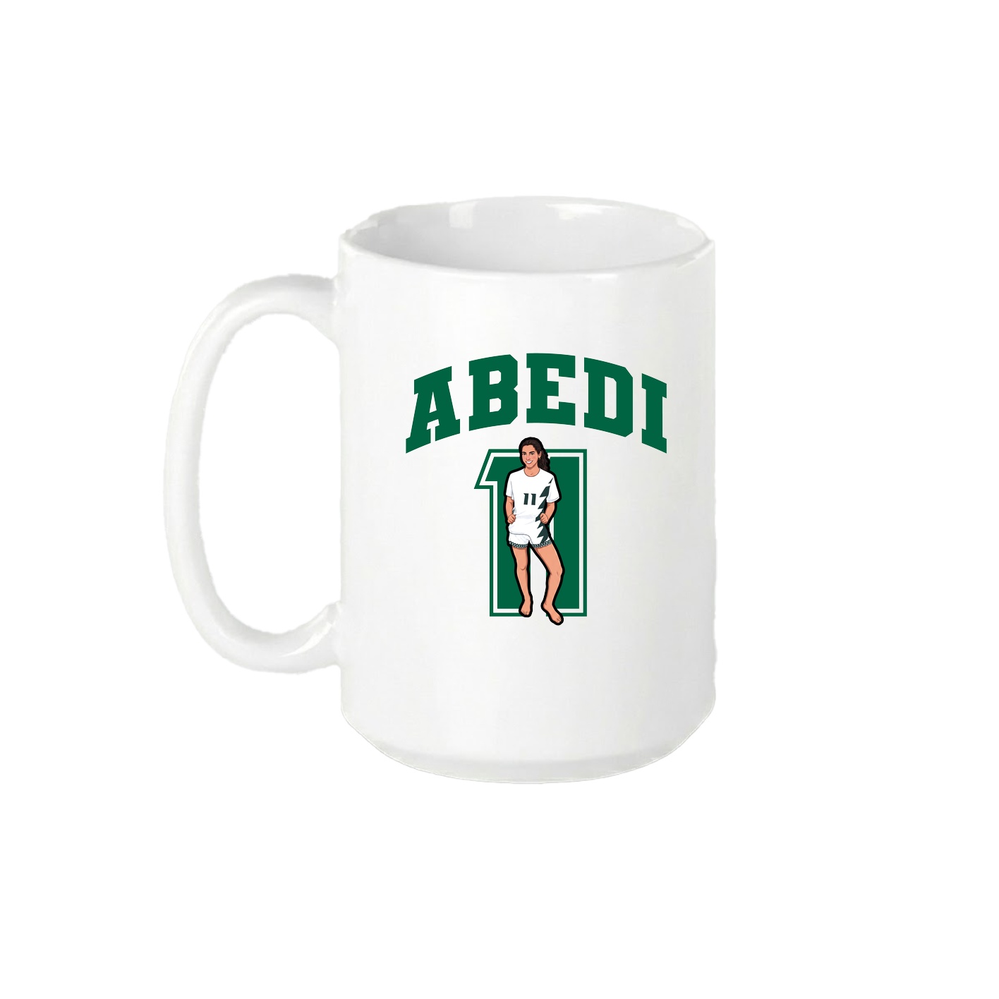 15oz Coffee Mug — Number in White