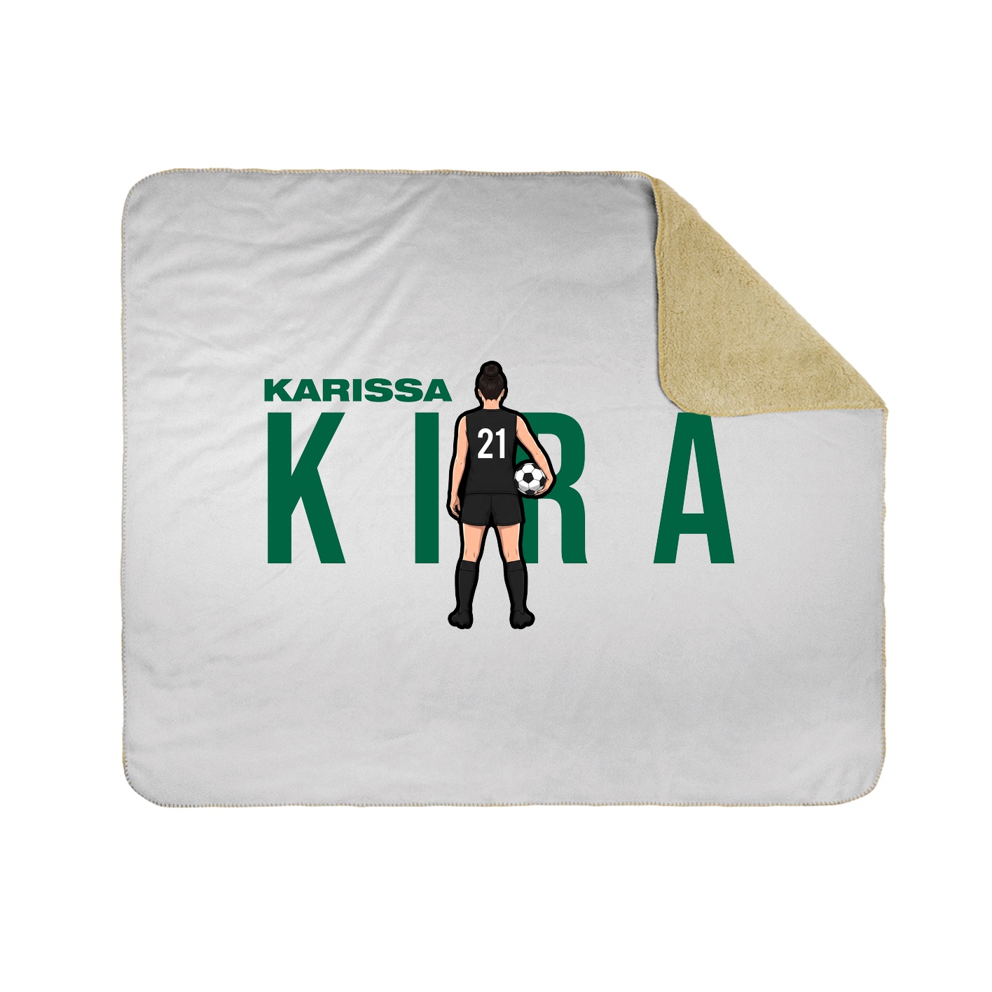 Throw Blanket — Player Name in White