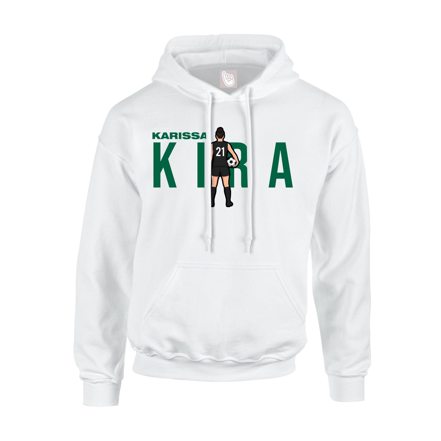 Youth Hoodie — Player Name in White