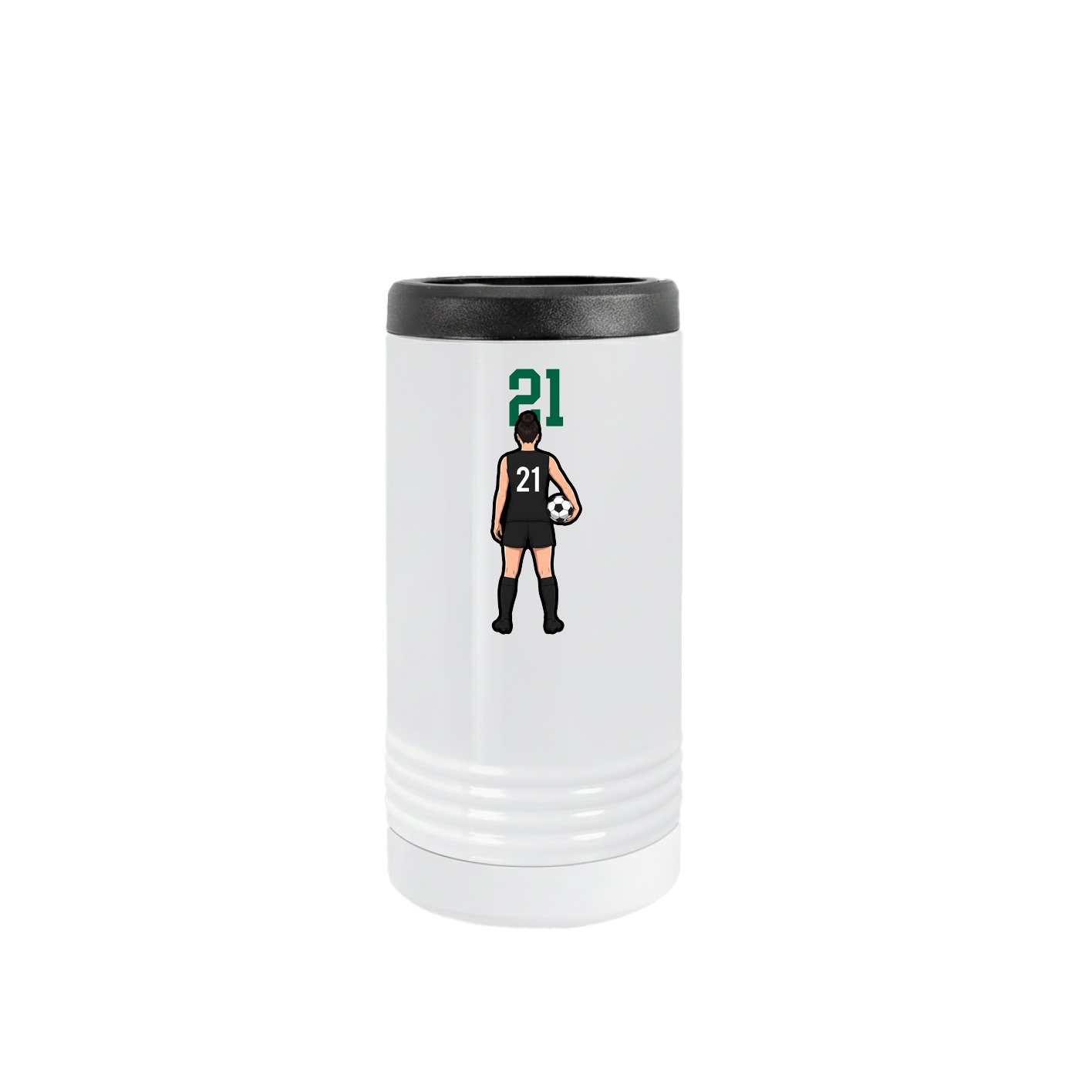Slim Beverage Holder — Number Top in White