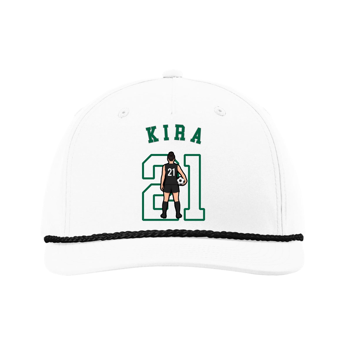 Five-Panel Classic Rope Cap — Shirsey Arch in White