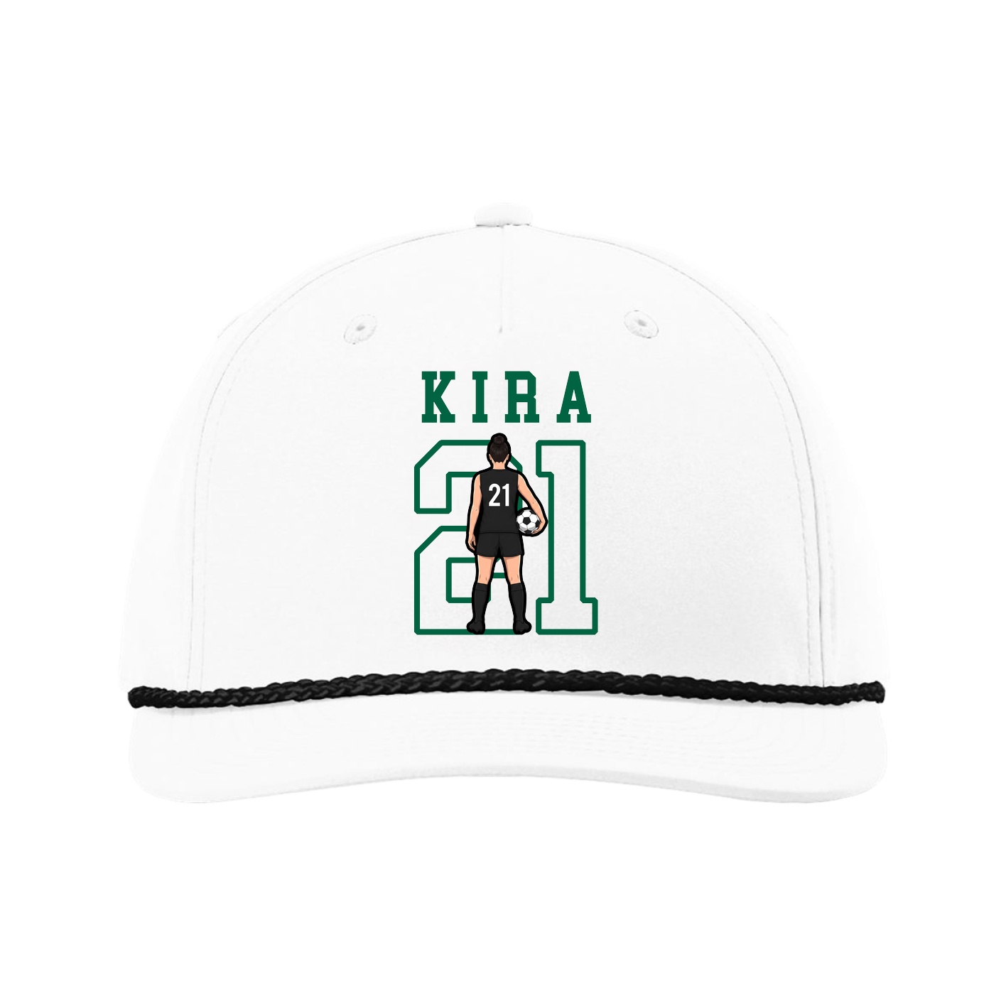 Five-Panel Classic Rope Cap — Shirsey in White