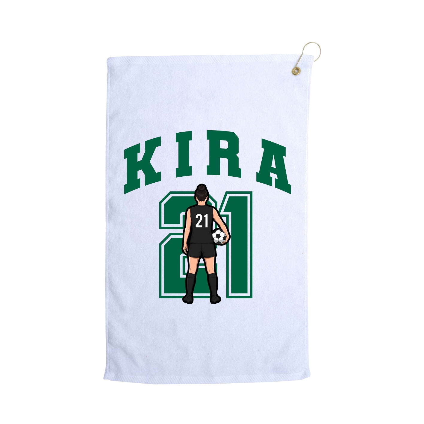 Golf Towel — Number in White